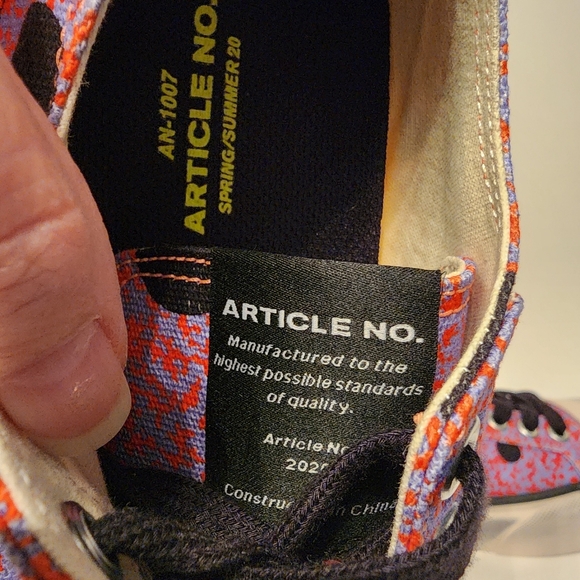 ARTICLE NO. 1007 Low-top Vulcanized Sneaker Purple/Red Men's Size 8 - Picture 10 of 11